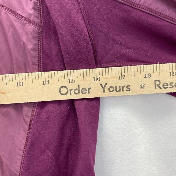 Lululemon Cant Stop Jacket Size 8 Womens Purple Full Zip Hyper Stripe Mock Neck - Picture 5 of 12